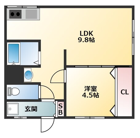 辻野ハイツの物件間取画像